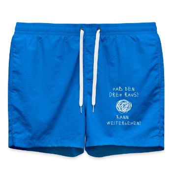 Den Dreh raus haben Bürohumor - Badeshorts - Cobalt blue - Vorne