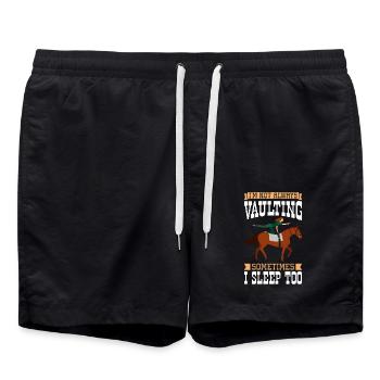 Vaulting Sports équestres Cadeau équestre - Short de bain - noir - Devant - AI Model Male 185 light (185cm)