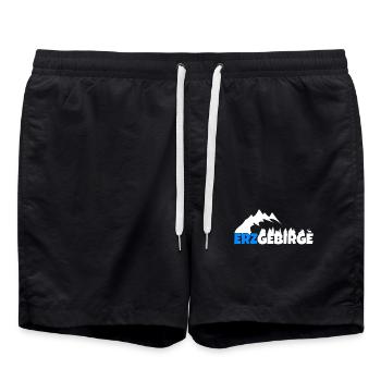 Erzgebirge ist meine Heimat - Badeshorts - Schwarz - Vorne - AI Model Male 185 light (185cm)