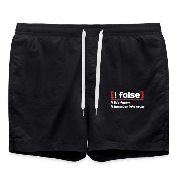Programmeur Programmation Logiciel Codage Codeur - Short de bain - noir - Devant - AI Model Male 185 light (185cm)