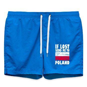Poland Flag Slogan - Swim Trunks - cobalt blue - Front