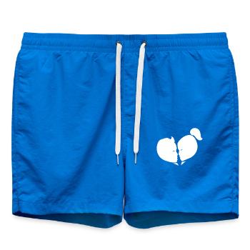 Heart Love Connection Romantic - Swim Trunks - cobalt blue - Front