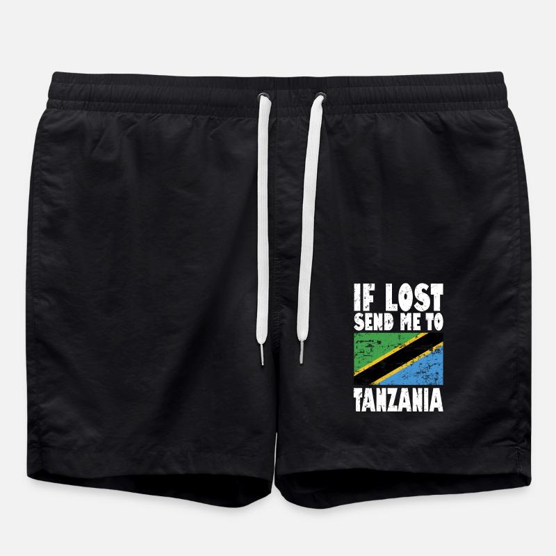 Drapeau de la Tanzanie - Short de bain - noir