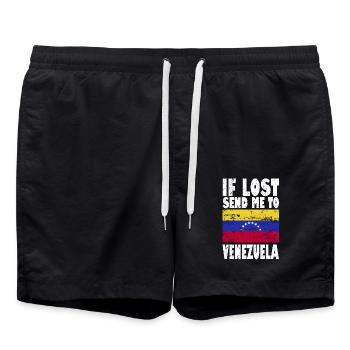 Drapeau du Venezuela - Short de bain - noir - Devant - AI Model Male 185 light (185cm)