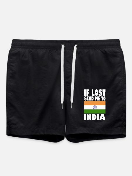 Drapeau de l’Inde - Short de bain - noir