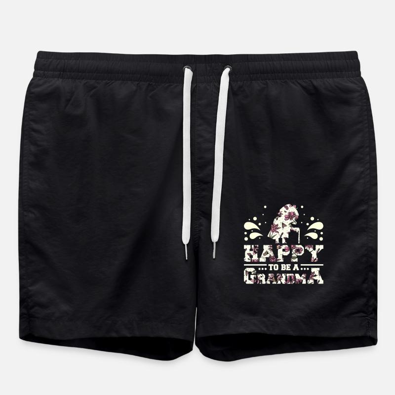 Heureuse d’être grand-mère - Short de bain - noir