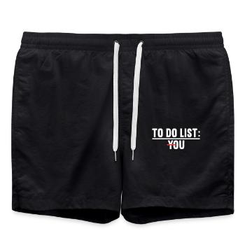 Mallorca Sauf Party Jersey To Do List You Malle - Swim Trunks - black - Front - AI Model Male 185 light (185cm)