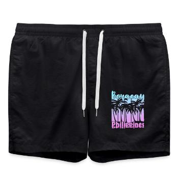 Vintage Boracay Philippines - Badeshorts - Schwarz - Vorne - AI Model Male 185 light (185cm)