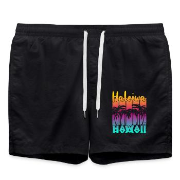 Haleiwa Hawaï - Short de bain - noir - Devant - AI Model Male 185 light (185cm)