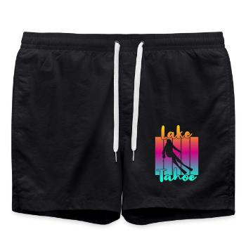Lac Tahoe - Short de bain - noir - Devant - AI Model Male 185 light (185cm)