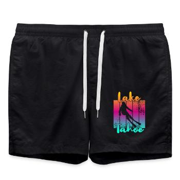 Lac Tahoe - Short de bain - noir - Devant - AI Model Male 185 light (185cm)
