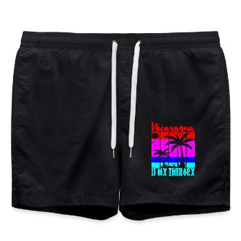 Nicaragua Is My Therapy - Badeshorts - Schwarz - Vorne - AI Model Male 185 light (185cm)