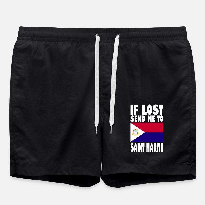 Drapeau Saint-Martin - Short de bain - noir