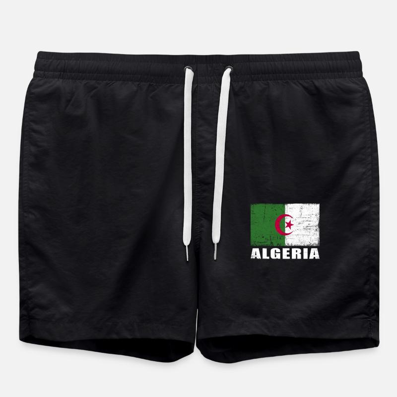 Drapeau algérien Grunge Drapeau algérien - Short de bain - noir