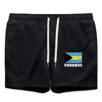 Bahamas Flag Grunge Bahamas Flag - Short de bain - noir - Devant - AI Model Male 185 light (185cm)