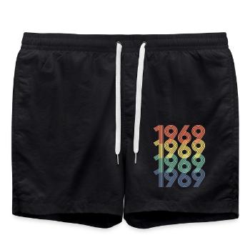 1969 Vintage 55th Birthday Men Women 55 Years Old - Swim Trunks - black - Front - AI Model Male 185 light (185cm)