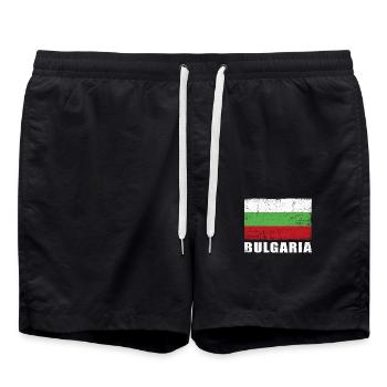Bulgarie Drapeau Grunge Bulgarie Drapeau - Short de bain - noir - Devant - AI Model Male 185 light (185cm)