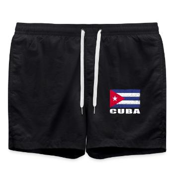 Cuba Flag Grunge Cuba Flag - Short de bain - noir - Devant - AI Model Male 185 light (185cm)