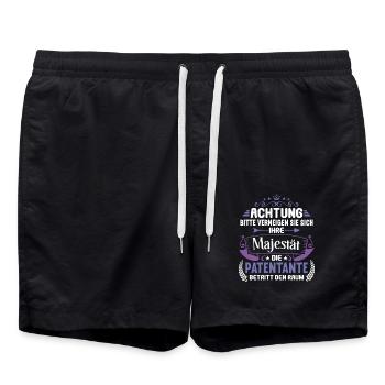 Patenonkel Patententante beste Patenkind der Welt - Badeshorts - Schwarz - Vorne - AI Model Male 185 light (185cm)