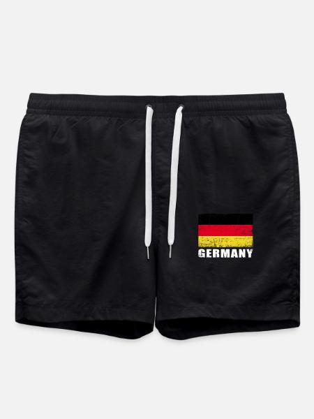 Germany Flag Grunge Germany Flag - Swim Trunks - black
