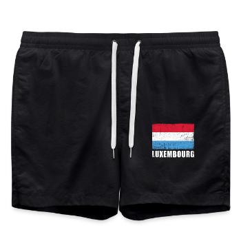 Luxembourg Flag Grunge Luxembourg Flag - Swim Trunks - black - Front - AI Model Male 185 light (185cm)
