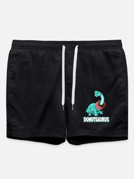 Donutsaurus Dinosaurier Brachiosaurus - Badeshorts - Schwarz