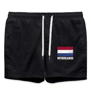 Pays-Bas Drapeau Grunge Pays-Bas Drapeau - Short de bain - noir - Devant - AI Model Male 185 light (185cm)