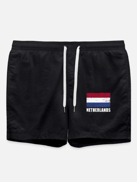 Pays-Bas Drapeau Grunge Pays-Bas Drapeau - Short de bain - noir