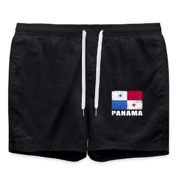 Panama Flag Grunge Panama Flag - Short de bain - noir - Devant - AI Model Male 185 light (185cm)