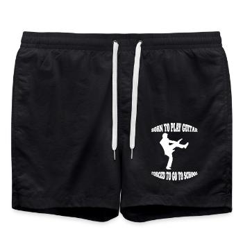 Guitar Guitarist Music Guitarist Band Musician - Swim Trunks - black - Front - AI Model Male 185 light (185cm)