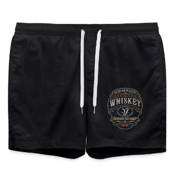 52 Jahre Ich bin wie guter Whisky 52. Geburtstag - Badeshorts - Schwarz - Vorne - AI Model Male 185 light (185cm)