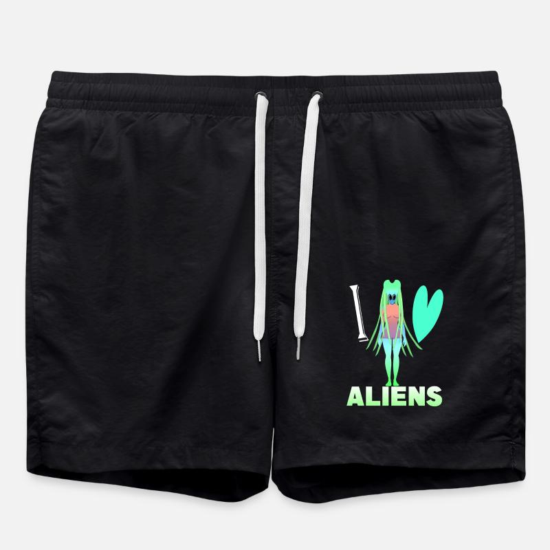 J’aime les extraterrestres - Short de bain - noir