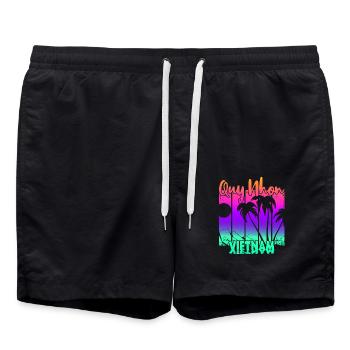 Quy Nhon Vietnam - Short de bain - noir - Devant - AI Model Male 185 light (185cm)