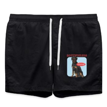 Rottweiler Dog Owner Dog Gift - Swim Trunks - black - Front - AI Model Male 185 light (185cm)