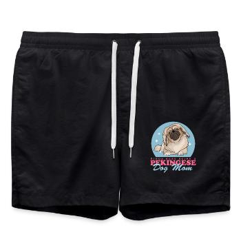 Pekingese Mom Pekinese Hundebesitzer Geschenk - Badeshorts - Schwarz - Vorne - AI Model Male 185 light (185cm)