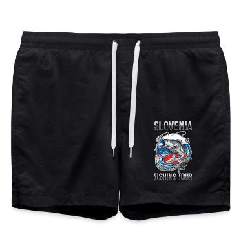 Angel Tour -Slowenien - Badeshorts - Schwarz - Vorne - AI Model Male 185 light (185cm)