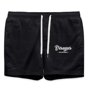 Vintage Urlaub Reise Visayas Philippinen Asien - Badeshorts - Schwarz - Vorne - AI Model Male 185 light (185cm)