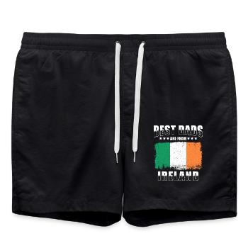Irish Dad Best Dads Kommen Aus Irland - Badeshorts - Schwarz - Vorne - AI Model Male 185 light (185cm)