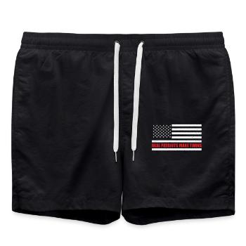 Papa Zwilinge États-Unis Papa américain - Short de bain - noir - Devant - AI Model Male 185 light (185cm)