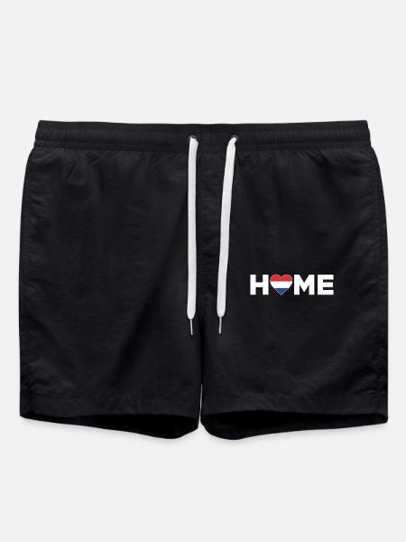Netherlands Home Netherlands Flag - Swim Trunks - black