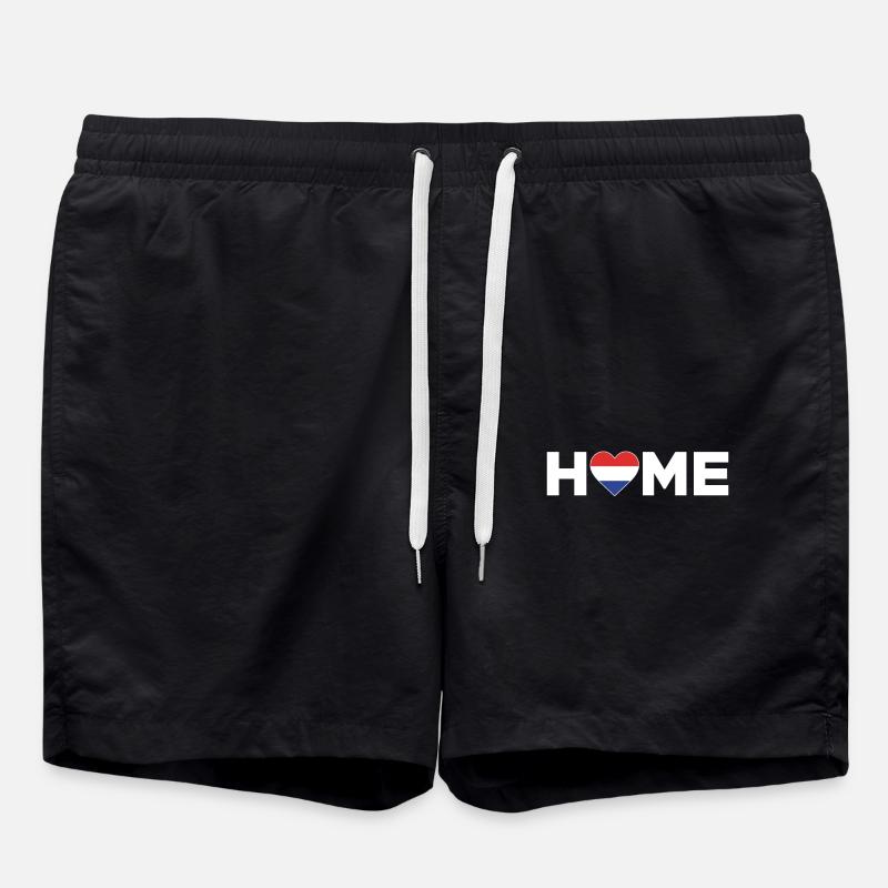 Netherlands Home Netherlands Flag - Swim Trunks - black