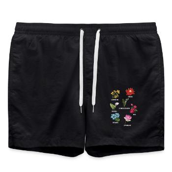 Flower Flower-Species - Swim Trunks - black - Front - AI Model Male 185 light (185cm)