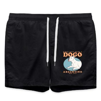 Dogo Argentino Dad Dog Owner Gift - Swim Trunks - black - Front - AI Model Male 185 light (185cm)