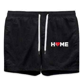 Turquie Accueil Turquie Drapeau Turquie Amour - Short de bain - noir - Devant - AI Model Male 185 light (185cm)