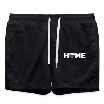 Slovénie Accueil Slovénie Drapeau Amour - Short de bain - noir - Devant - AI Model Male 185 light (185cm)