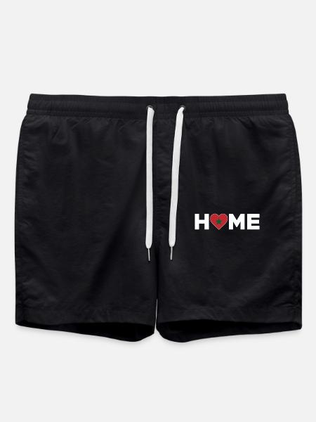 Morocco Home Morocco Flag Morocco Love - Swim Trunks - black