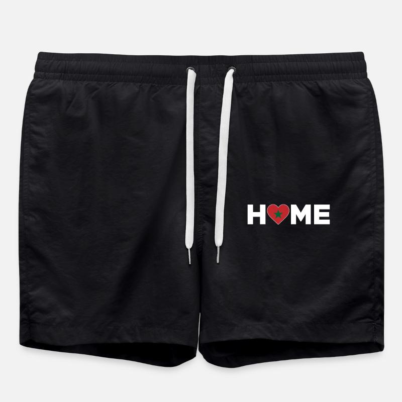 Morocco Home Morocco Flag Morocco Love - Swim Trunks - black