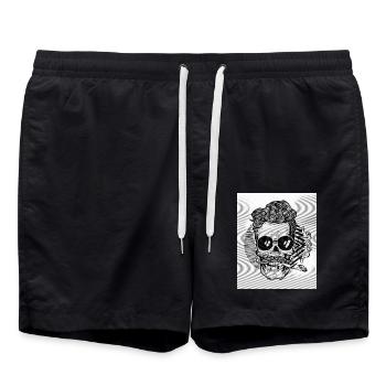 Smoked Skull - Badeshorts - Schwarz - Vorne - AI Model Male 185 light (185cm)