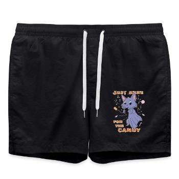 Bat Halloween Funny - Swim Trunks - black - Front - AI Model Male 185 light (185cm)