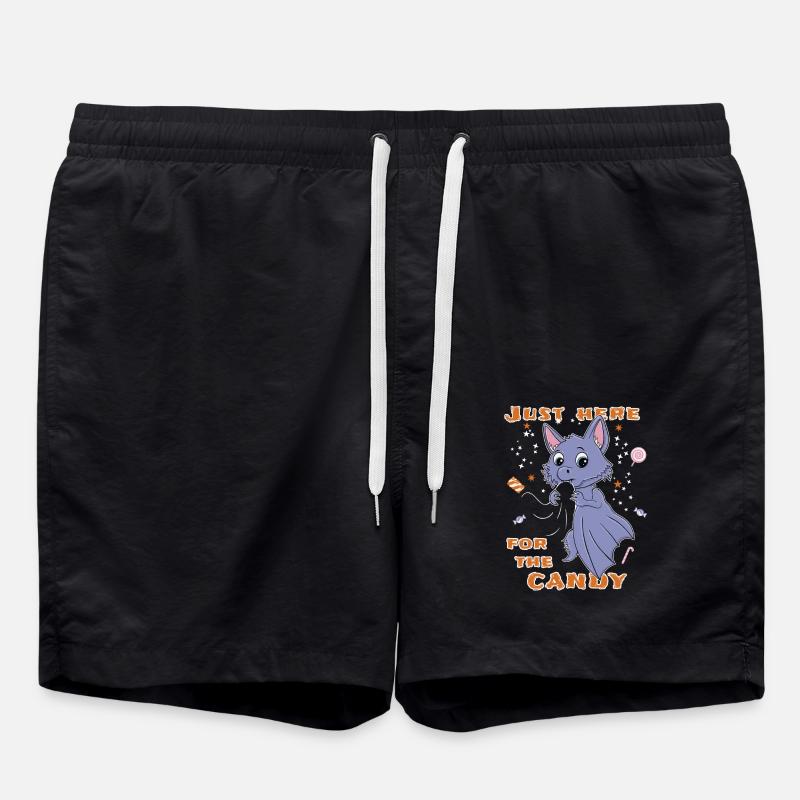Chauve-souris Halloween Drôle - Short de bain - noir